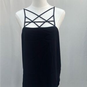 Chic Black Strappy Camisole Top
